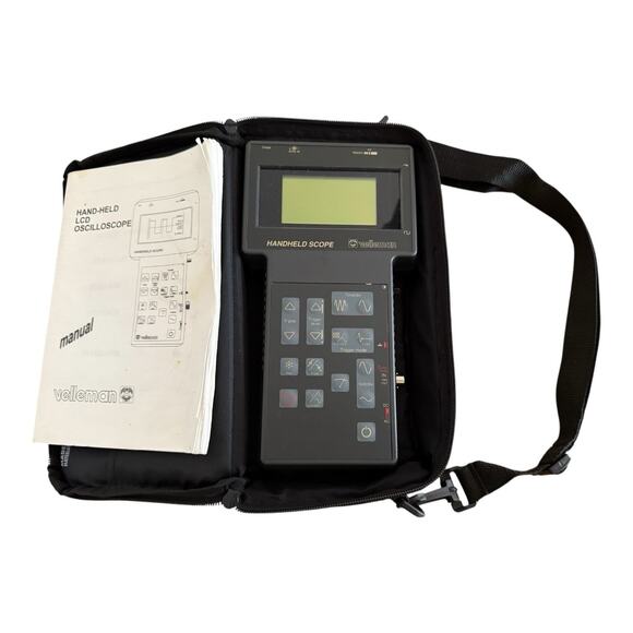 VELLEMAN LCD OSCILLOSCOPE K7105 / HHS5 - DVM - PC COMPATIBLE VIA RS232 PORT - Picture 1 of 11